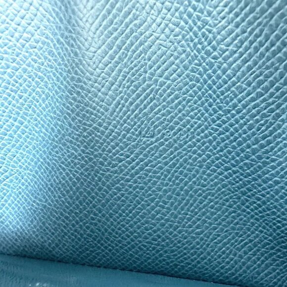 HERMES Asap Long Classic Round Wallet Long Wallet Epsom Blue gene - Picture 14 of 14